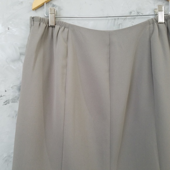 TALBOTS Khaki Gray Tulip Skirt - New with Tags Skirt - Picture 3 of 8